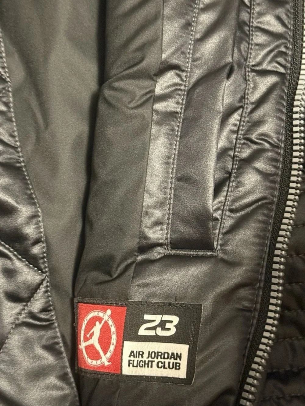 Jordan Flight Varsity Full Zip Quilted Black Bomber Jacket Men’s Sz S II5314-010